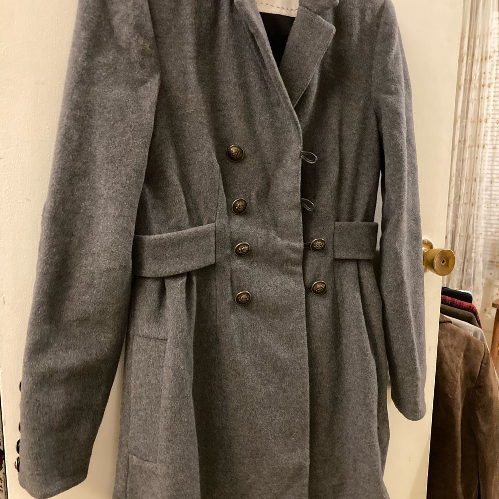 Diane Von Furstenberg Women’s Small GRAY Wool Cashmere Winter Coat